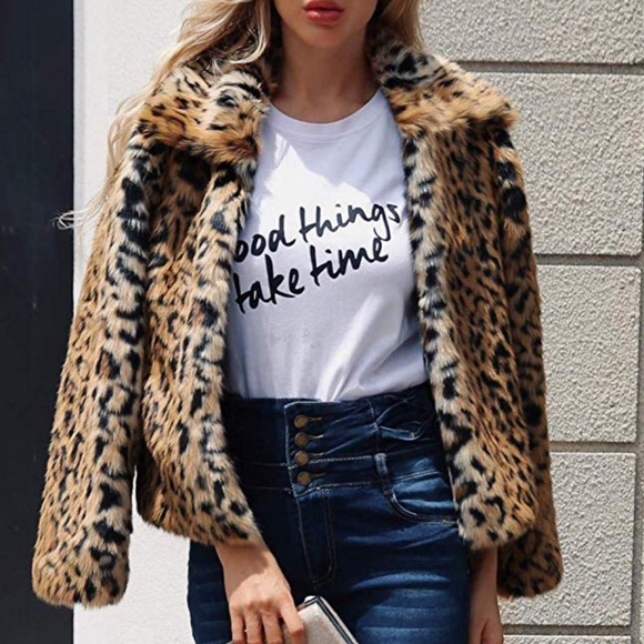 Leopard faux fur jacket - Picture 2 of 5